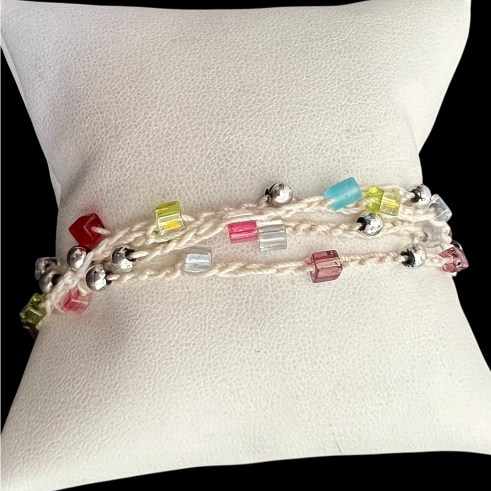 Multicolor Beaded crochet Bracelet 28.” Multi uses